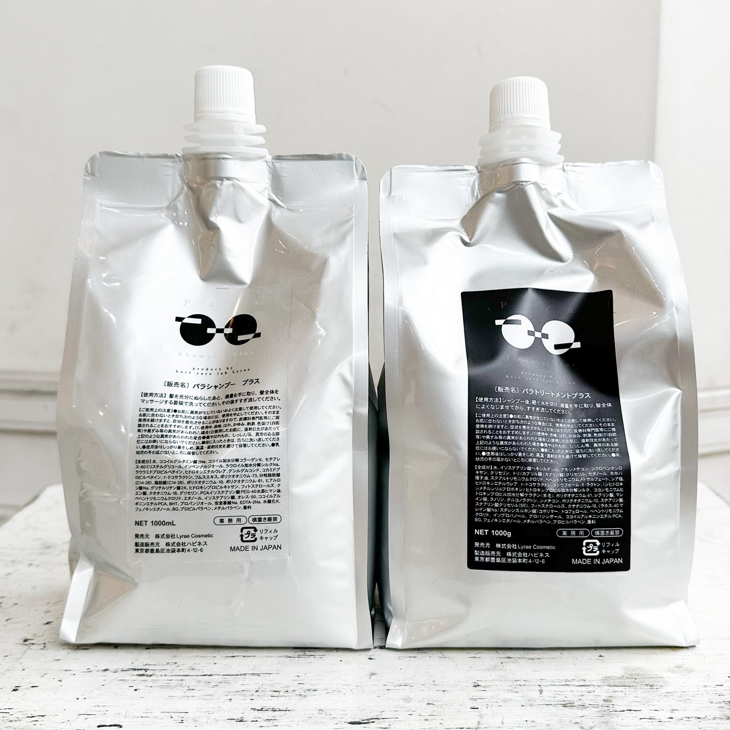 パラシャンプー&トリートメントプラス 1000ml詰め替え用パウチセット