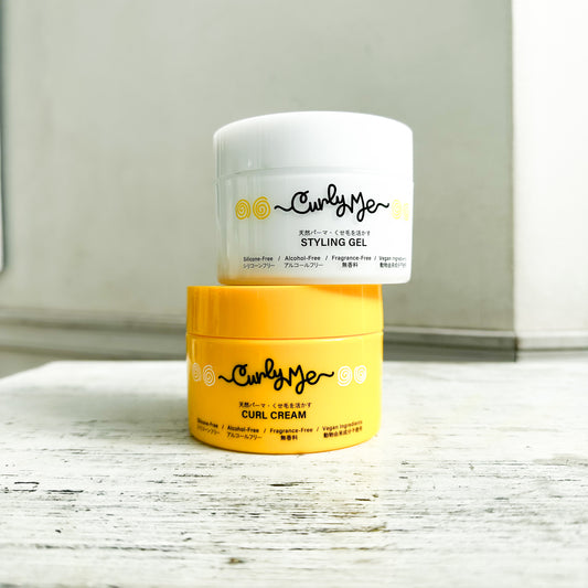 くせ毛・天パを活かすカーリーミークリーム&ジェルSET(無香料)